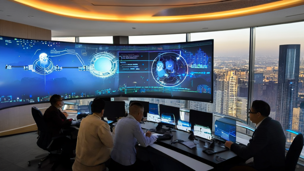 未来办公室中使用Gemini AI助手进行外贸业务沟通