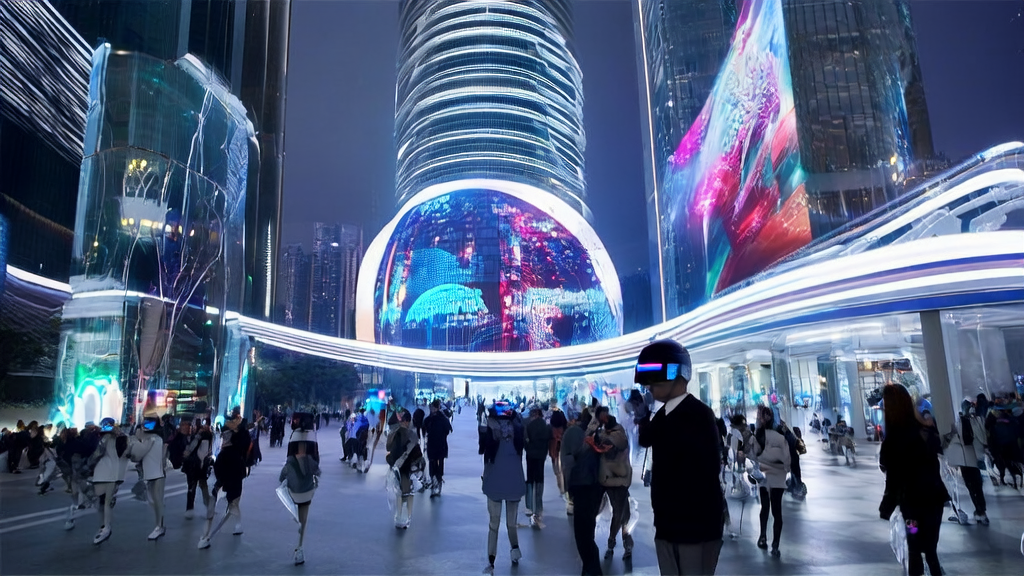 未来科技城市中心，智能机器人和GPT-5展示，OpenAI CEO演讲