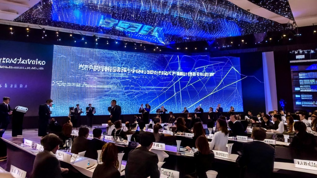 全球顶尖AI学术会议现场,智能机器人处理大量审稿意见