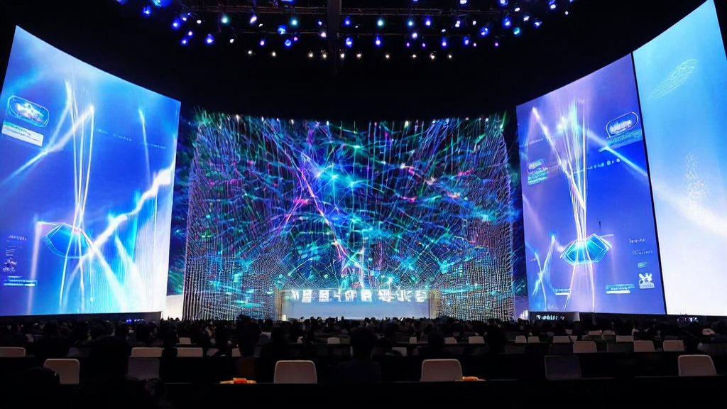 高通AI芯片发布会现场,展示AI优化广告投放技术