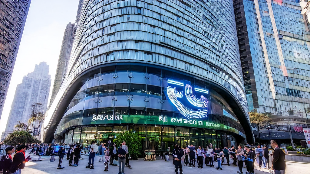 Launch event of Hong Kong's first AI Q&A system in a sunlit modern meeting room