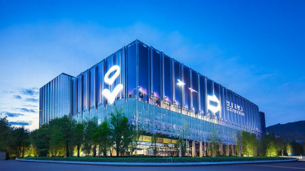 Huawei Cloud Pangu 5.5 empowering AI acquisition, showcasing the busy data processing inside the data center