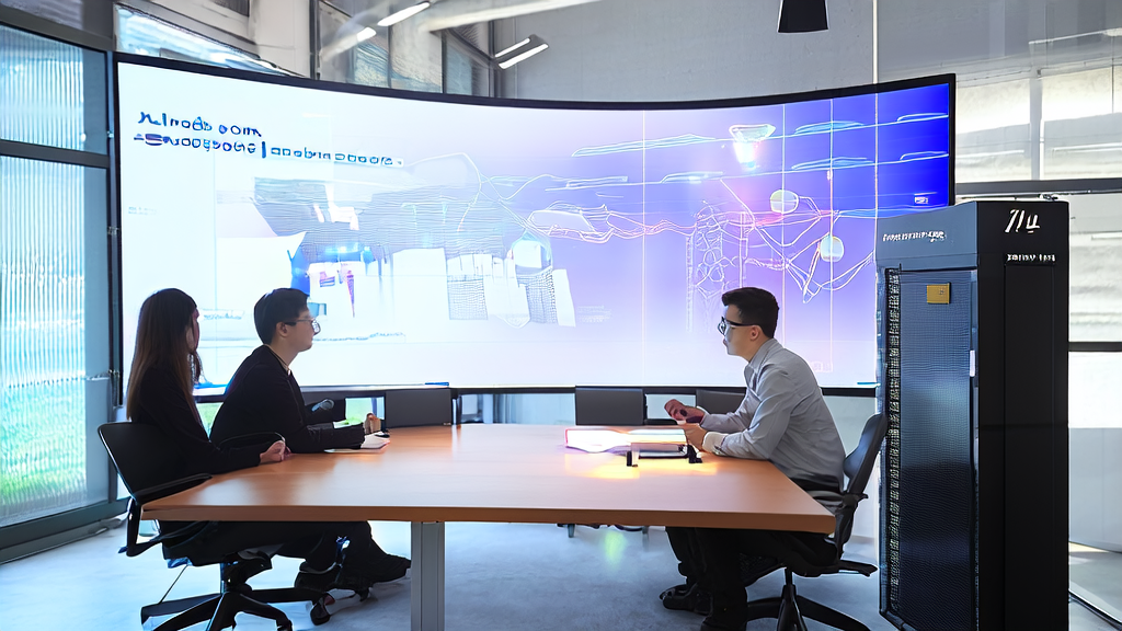 Modern office scene illustrating AI-optimized emails to improve conversion rates