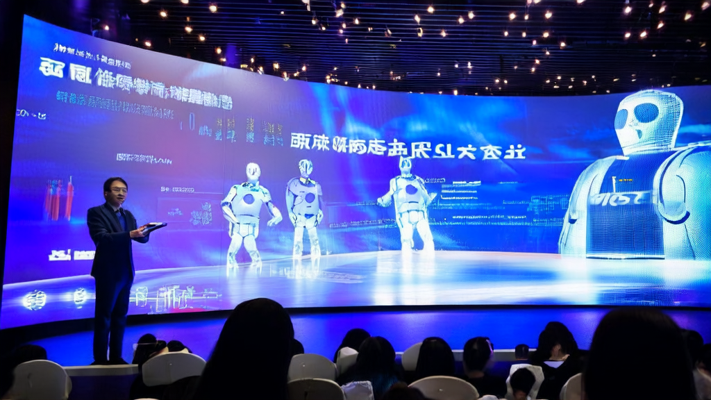 京东全球科技探索者大会上,CEO许冉展示数字人助手“万能博士”点外卖的场景