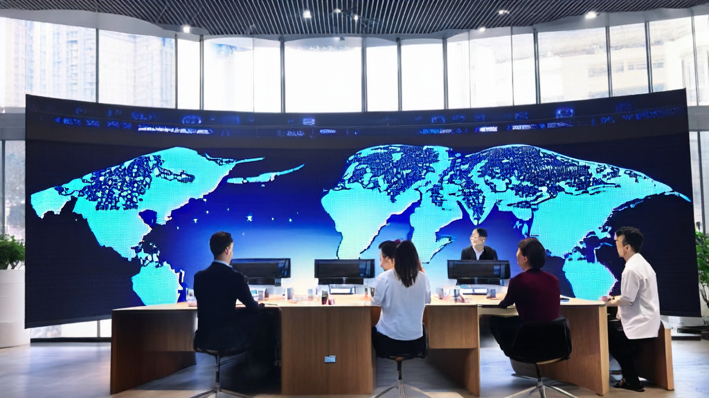 使用京东JoyAI技术的外贸企业员工正在通过AI精准获客平台分析国际市场数据