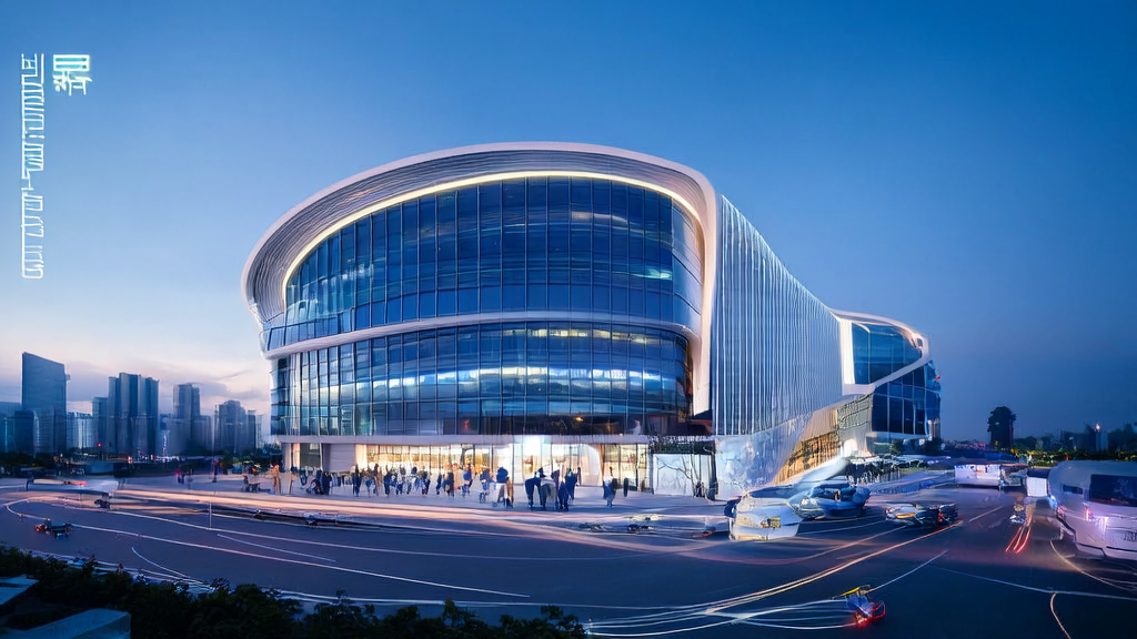 京东南京研发中心大楼，展示AI与无人驾驶技术的发展，预示2025年跨境电商的AI新趋势。