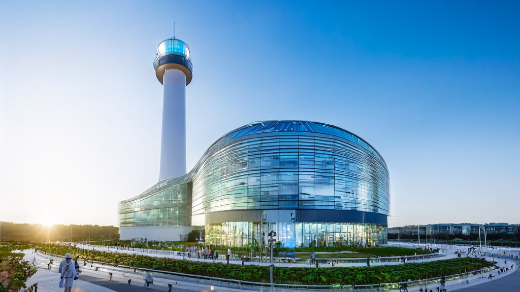 Lighthouse园区内的现代化设施与AI客户预测模型应用讨论场景