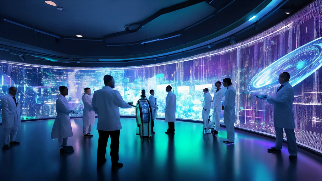 Scene of a modern lab where Meta's AI team restructuring boosts customer acquisition systems