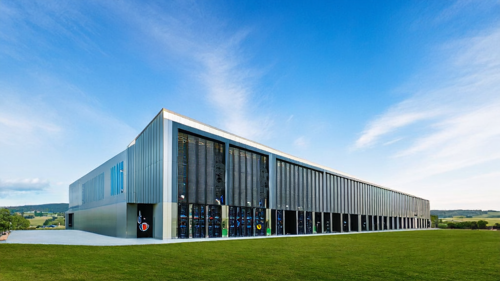 Microsoft's state-of-the-art AI data center in Portugal, symbolizing advanced computing and data processing capabilities.