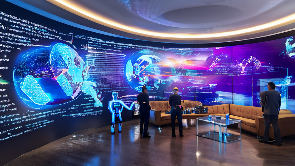 现代化数字营销中心，展示实时广告投放数据和分析图表，团队正在研究如何优化广告投放并降低CPA。