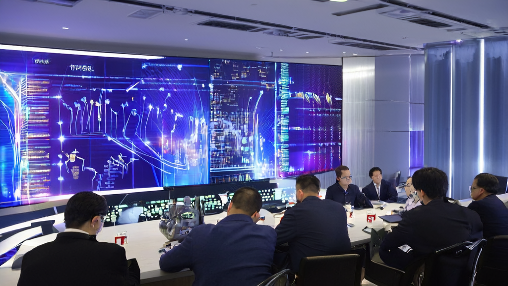 Modern e-commerce office where employees use AI technology for data analysis and customer service
