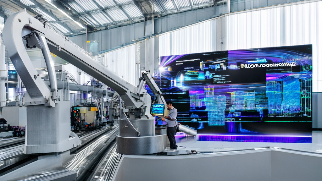 现代化制造业工厂中，工程师利用AI技术分析海关数据并优化客户管理