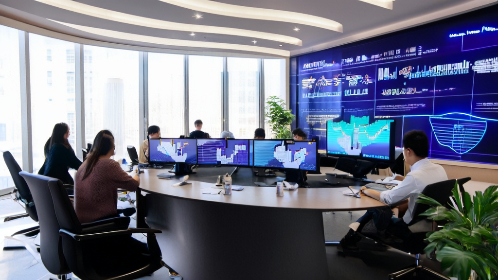Team in a modern office studying AI acquisition strategies
