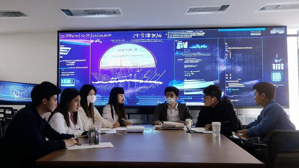 现代化办公室内，团队讨论AI智能获客系统的应用