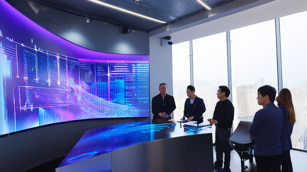 Engineers in a modern office using AI customer prediction models and OpenAI's new rich text editor blocks to optimize advertising placements