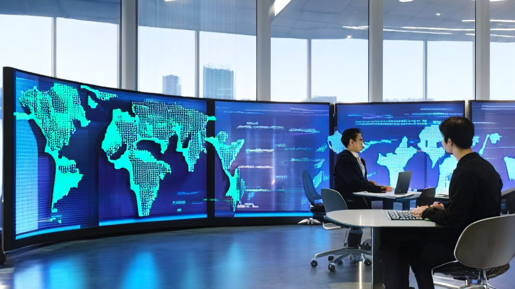 In a modern office, an employee uses the Lingguang AI assistant for personalized email marketing