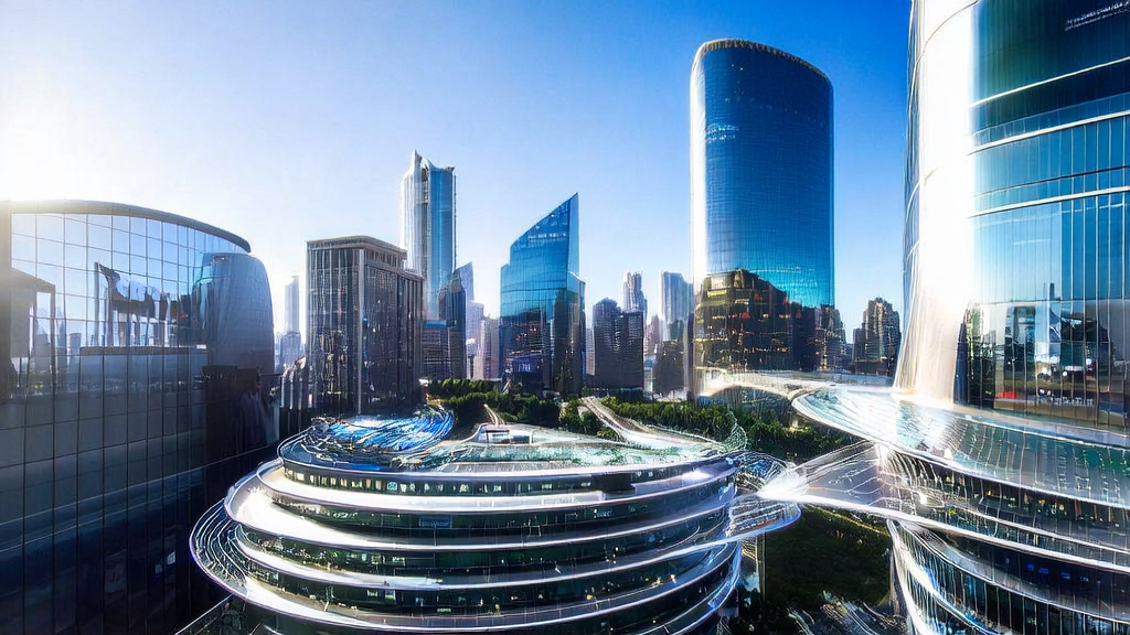 Busy modern office building where engineers are developing advanced edge AI chips