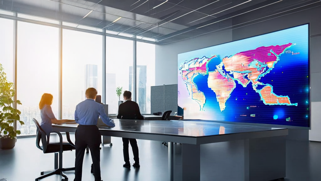 Modern office where export company employees use AI technology for precise customer acquisition