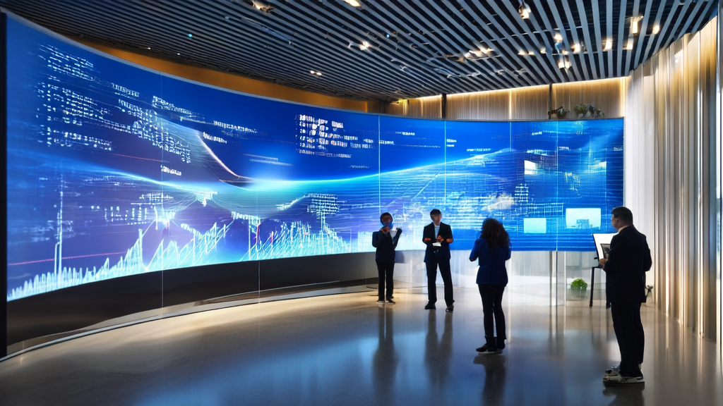 Employees in a modern office are analyzing data using an AI-powered customer acquisition system, with the collaboration logo of SERES and ByteDance's Volcano Engine on the background wall.