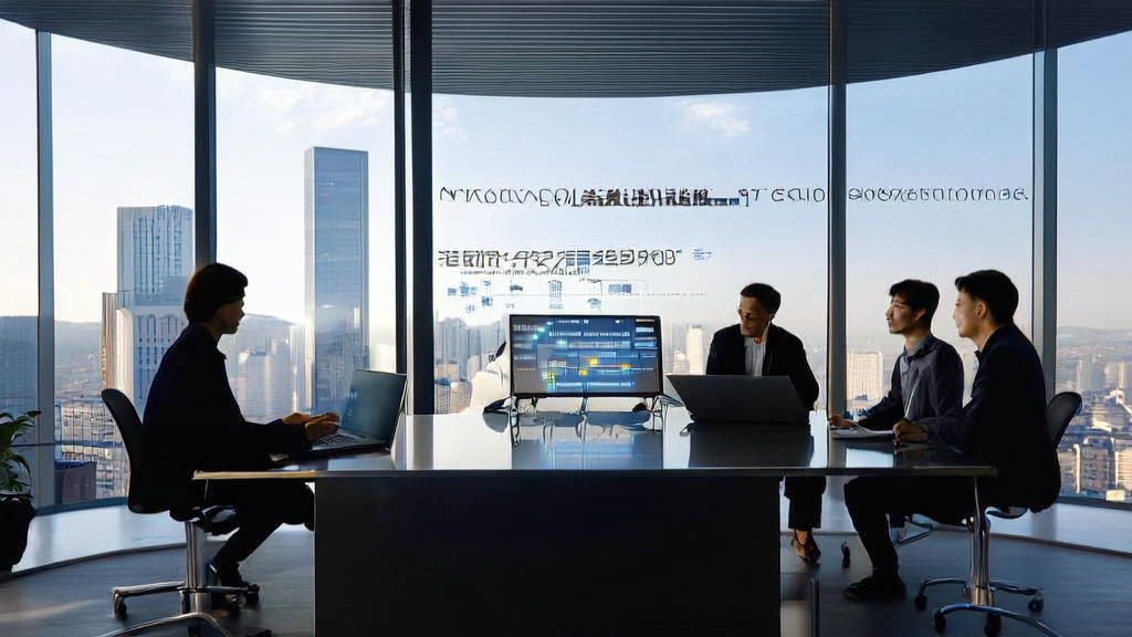Modern office where a team discusses the application prospects of AI customer prediction model and Step-DeepResearch model