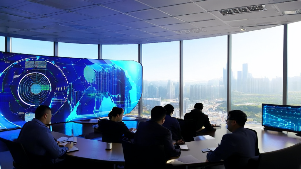 Analysts in a modern office using AI technology to analyze manufacturing customs data for precise customer prospecting