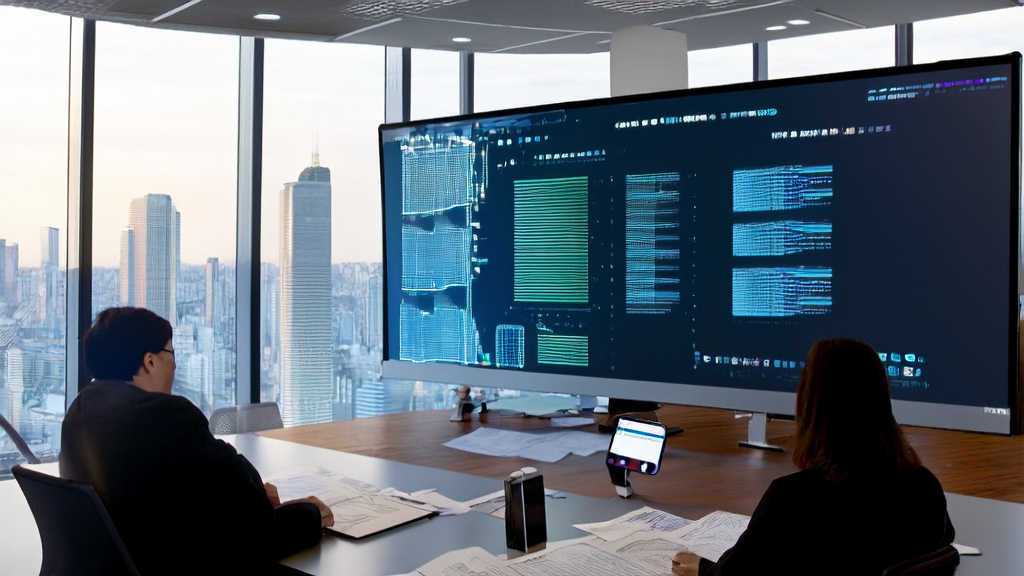Data analysts in a modern office are using AI customer data collection systems to optimize cross-border e-commerce marketing strategies