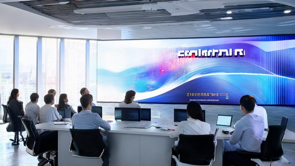 现代化办公室内技术人员讨论AI智能获客系统