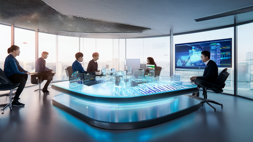 Modern office showcasing AI-driven email marketing strategies