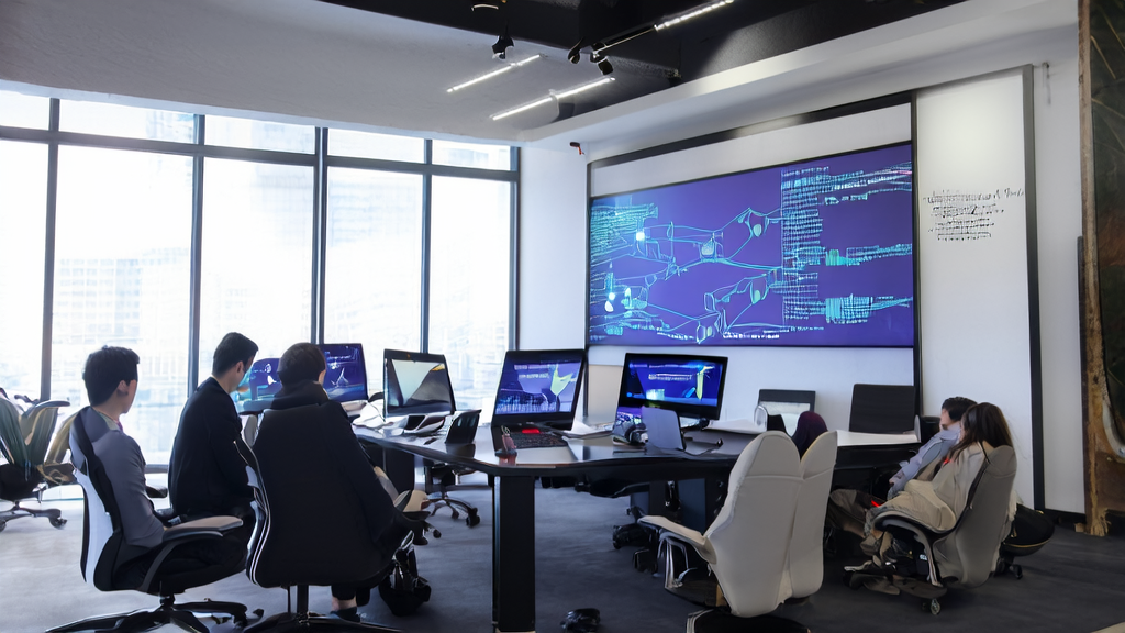 In a modern office, programmers are optimizing AI email marketing strategies using the Amazon Kiro code editor to enhance automation efficiency.