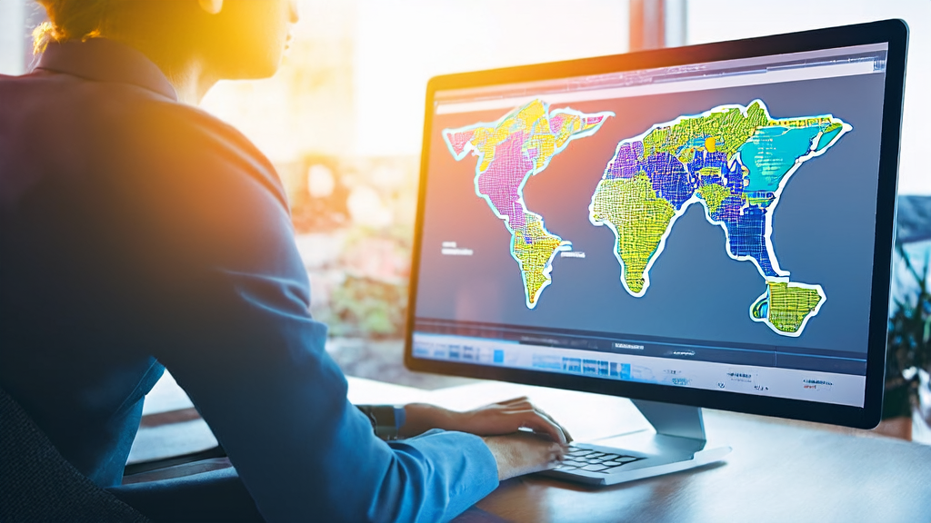 An international trade officer using AI email polishing tool in a modern office