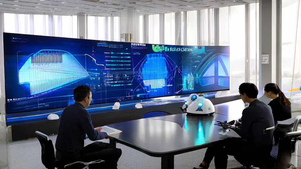 Employees in a modern office using AI technology for customer data cleaning, showcasing the new retrieval mode of Claude chatbot