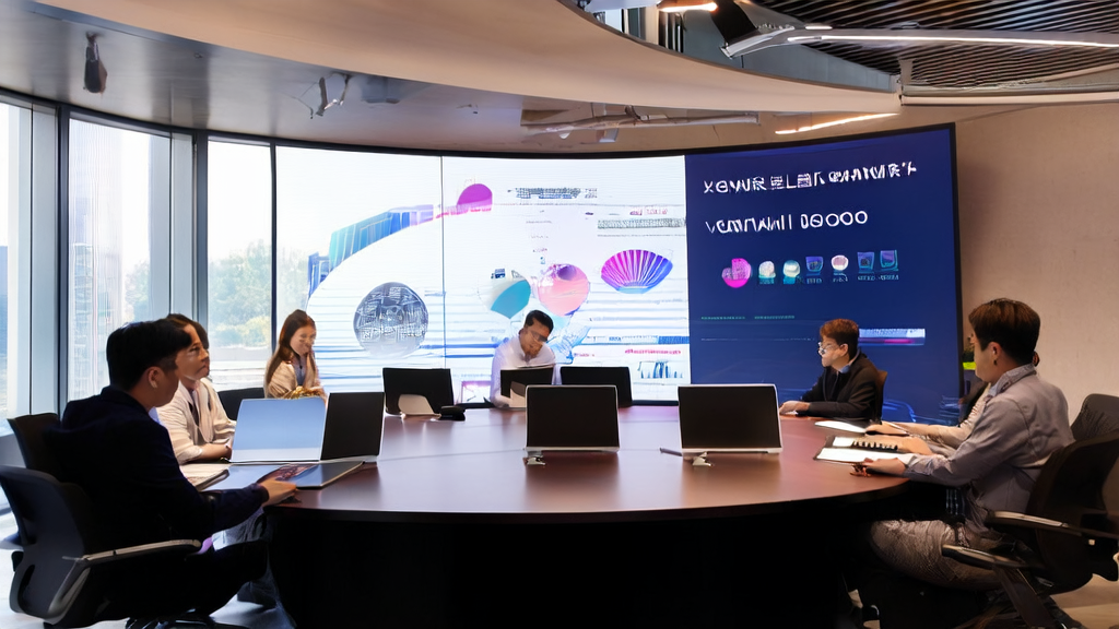A group of marketing experts in an office using MOKI's AI creative advertising tool for customer screening and video generation