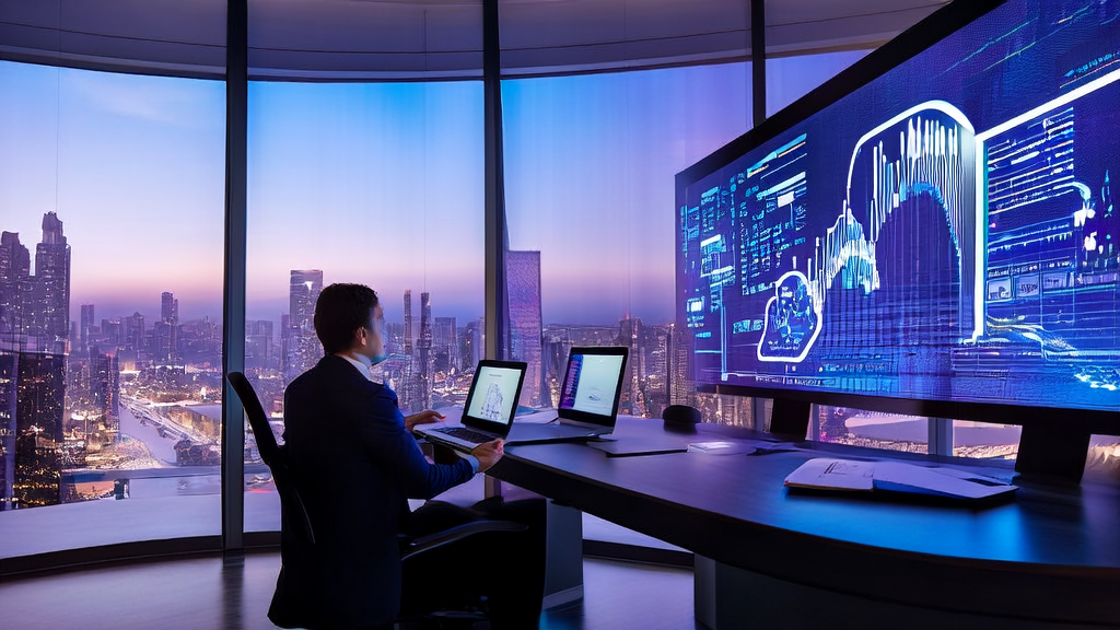 Modern office using Microsoft Excel Smart Agent mode to optimize overseas marketing