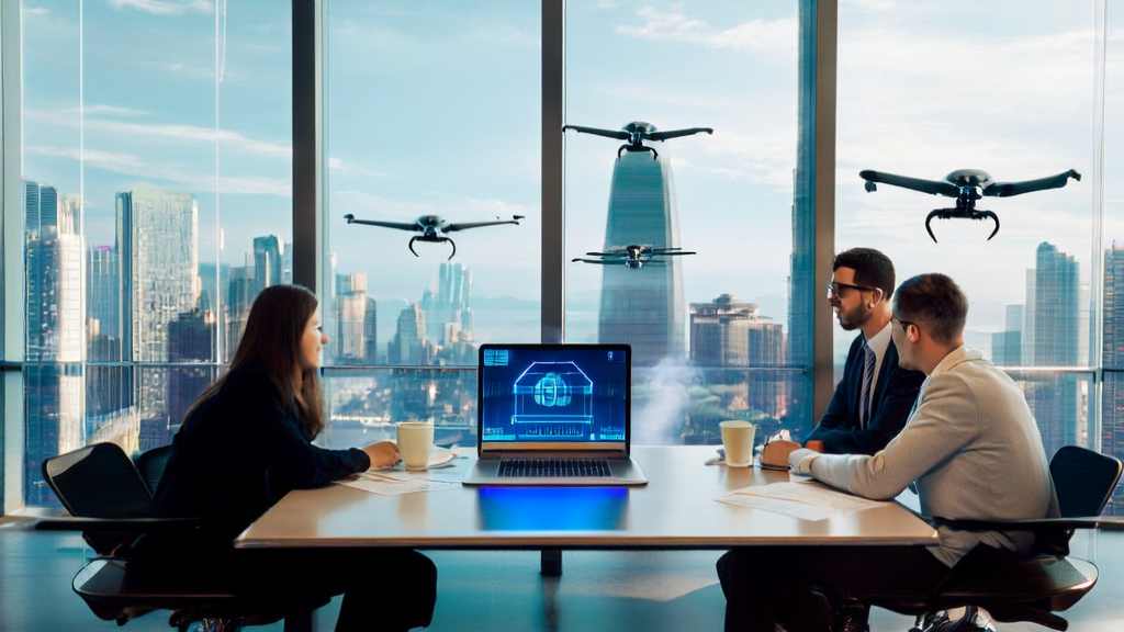 Modern office where marketers discuss AI acquisition strategies