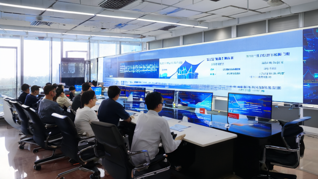 现代化办公室内工程师们正在讨论AI智能获客系统