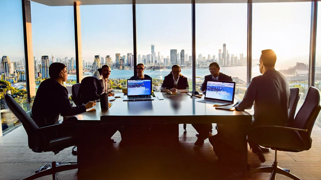 东南亚现代化办公室中专业人士讨论AI获客策略