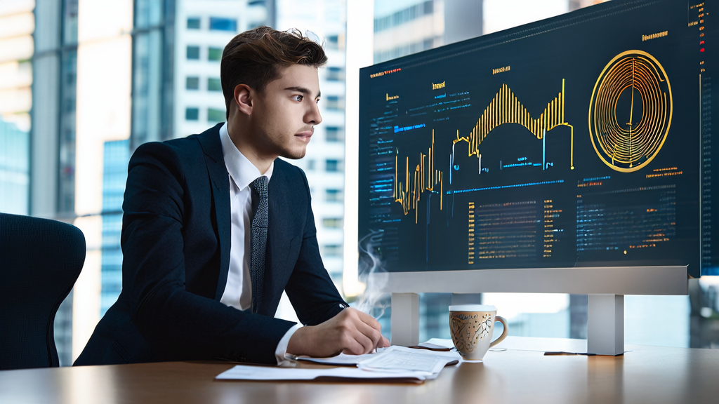 现代化办公室中，营销经理通过AI技术优化邮件发送时间