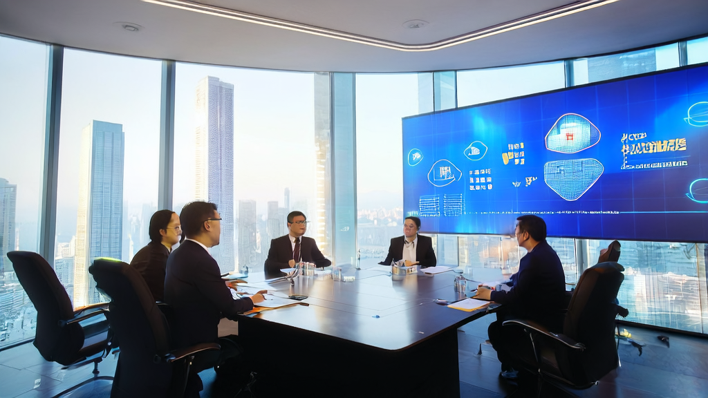 Modern office meeting discussing the applications and advantages of AI customer acquisition system