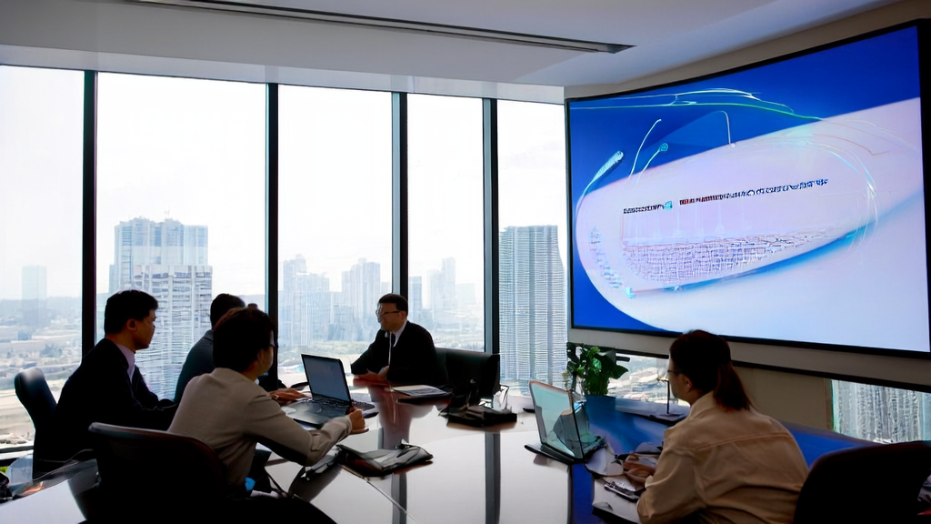 Employees in a modern office discussing AI email polishing tools to enhance the quality of foreign trade emails