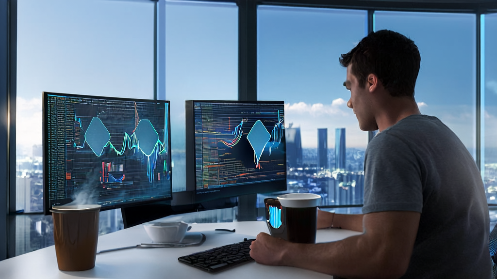 现代化办公室中，程序员使用Lindy Build进行高效开发