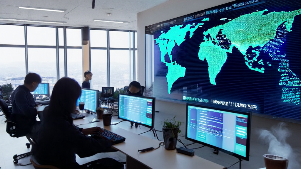 Programmers working on AI email marketing with Grok Code Fast1 in a modern office