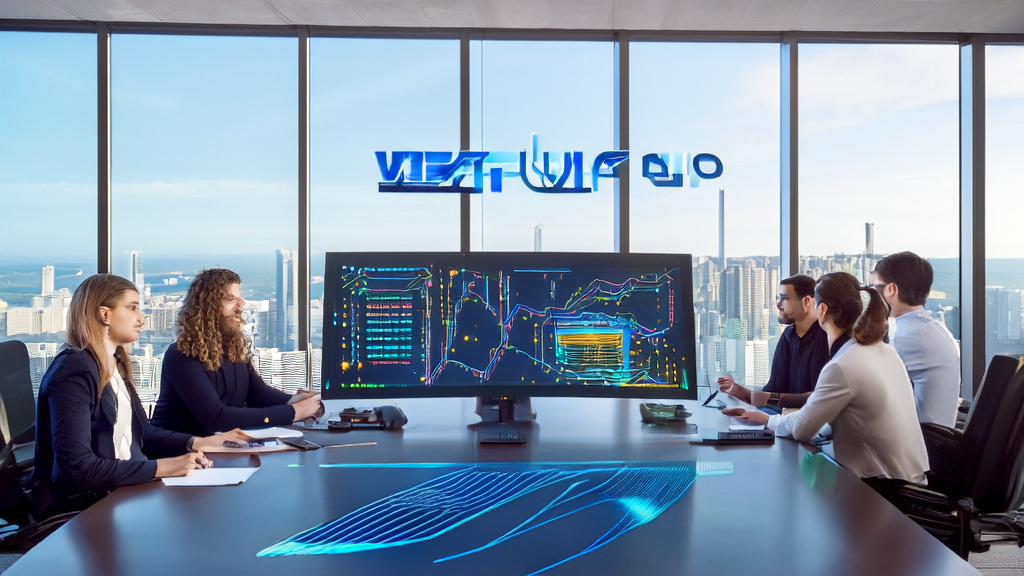 现代化办公室内的团队使用Unsloth Qwen3和LinkedIn客户采集工具进行智能营销策划
