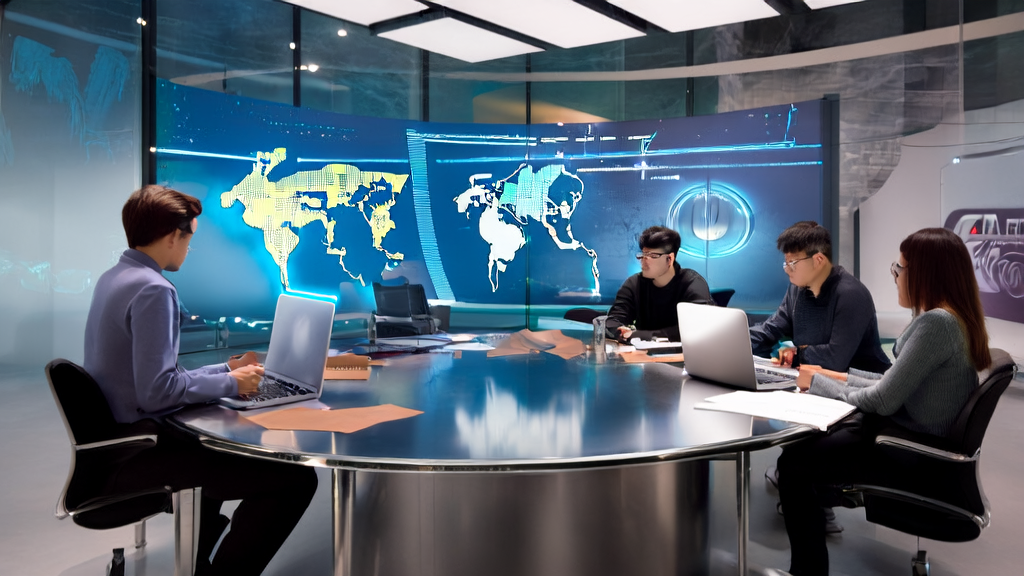 Modern office team discussing AI email polishing tool