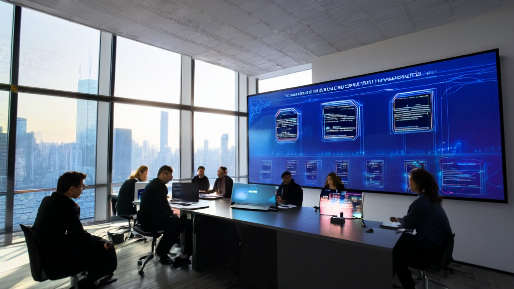 现代化办公室中团队热烈讨论AI邮件营销策略