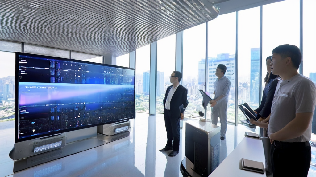 Modern office where a trade company team uses GenFlow2.0 for precise customer acquisition