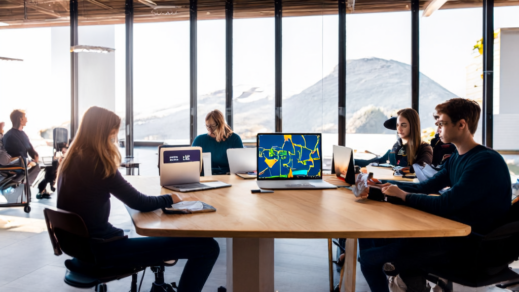 Team in a modern office using Unsloth Qwen3 for customer acquisition