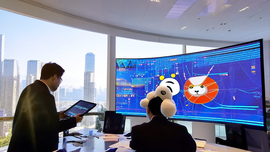 Modern office environment showcasing AI intelligent acquisition system and its applications