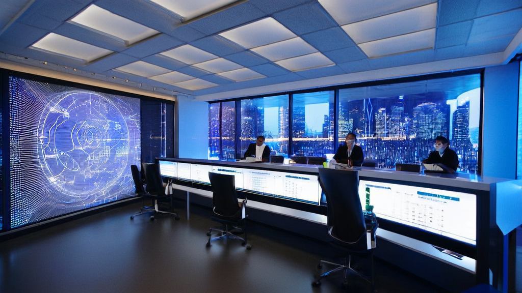 Modern office showcasing the operation of an AI guest acquisition system