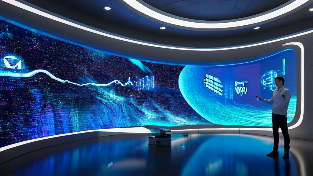 In a modern office, analysts are optimizing ad placements using AI technology, showcasing the Google Gemini device and its video generation AI detection feature