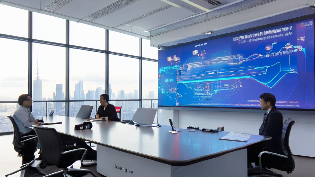 Modern office where employees use AI technology and customs data analysis to optimize advertising strategies